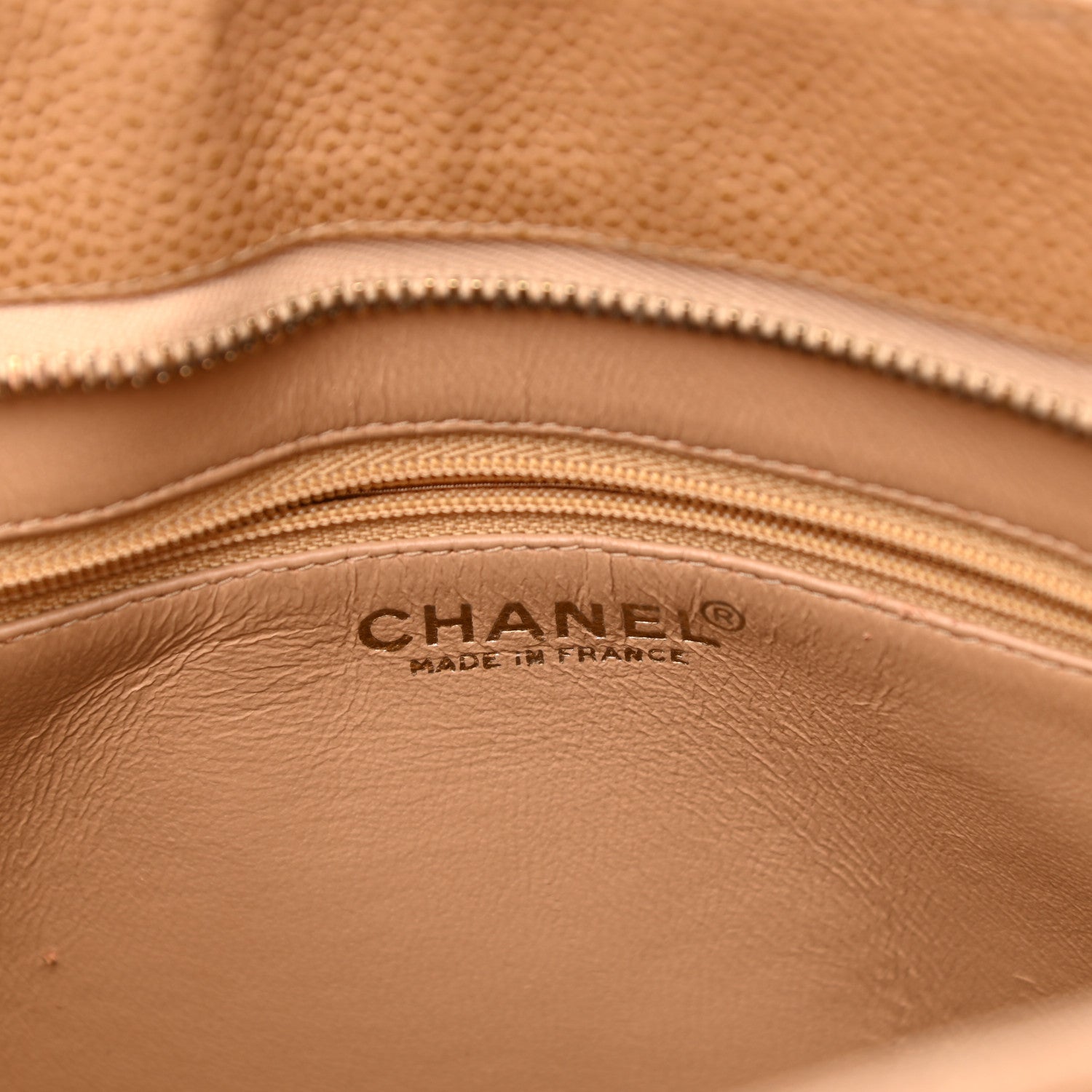 Chanel Caviar Medallion CC Tote Dark Beige 6 of 11