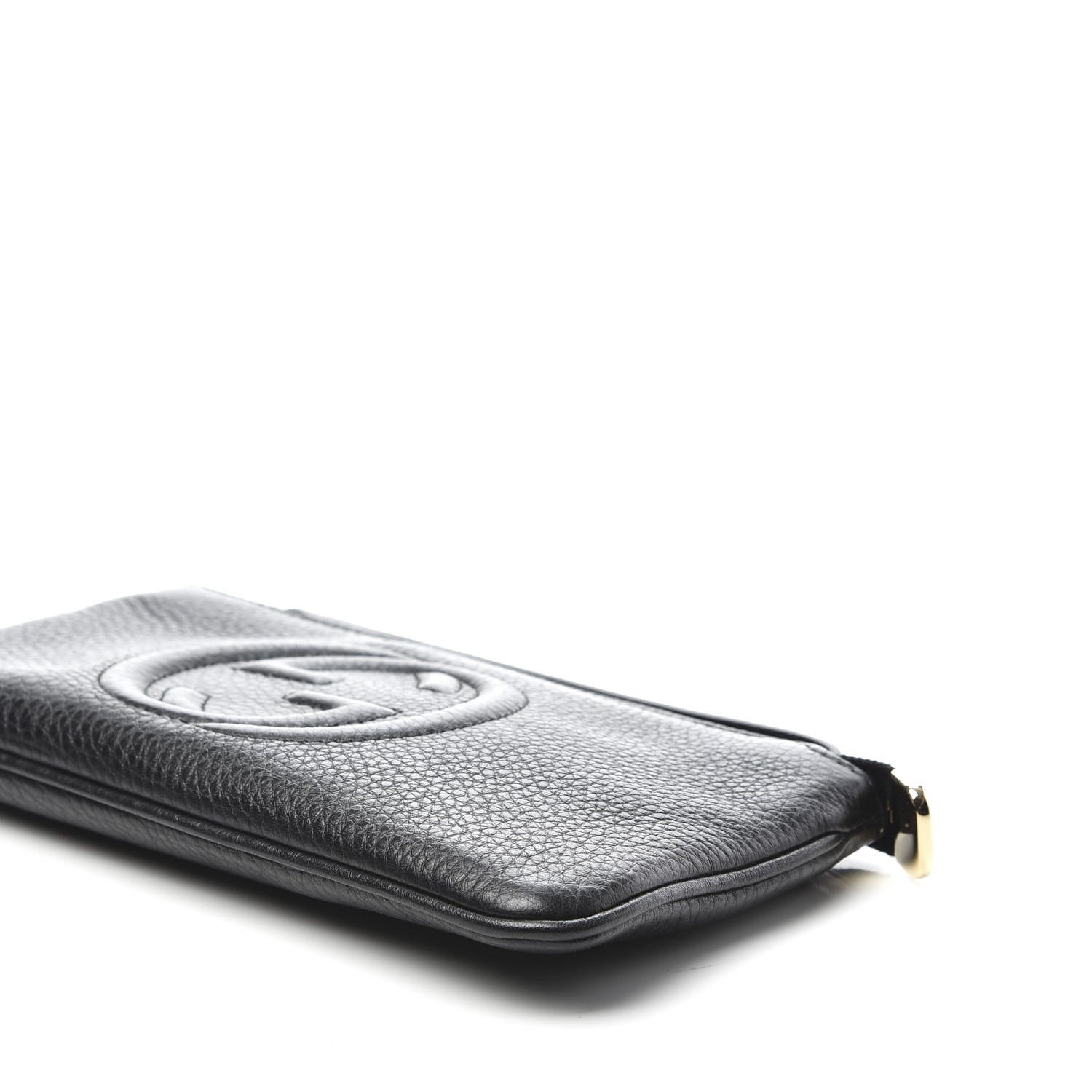 Gucci Pebbled Calfskin Soho Wristlet Black 6 of 8