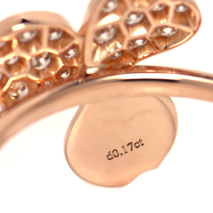 Tiffany 18K Rose Gold Diamond Paper Flowers Ring 52 6 4 of 5