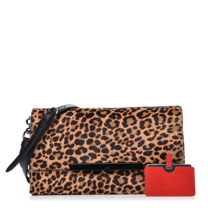 Christian Louboutin Pony Hair Leopard Print Rougissime Clutch 1 of 9