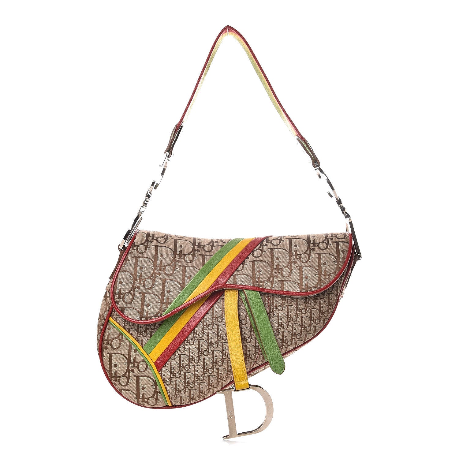 Christian Dior Monogram Rasta Saddle Bag Beige 1 of 10