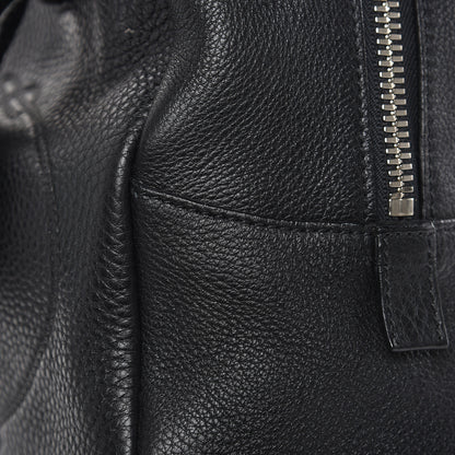 Prada Vitello Daino Embossed Logo Bowler Black 13 of 15