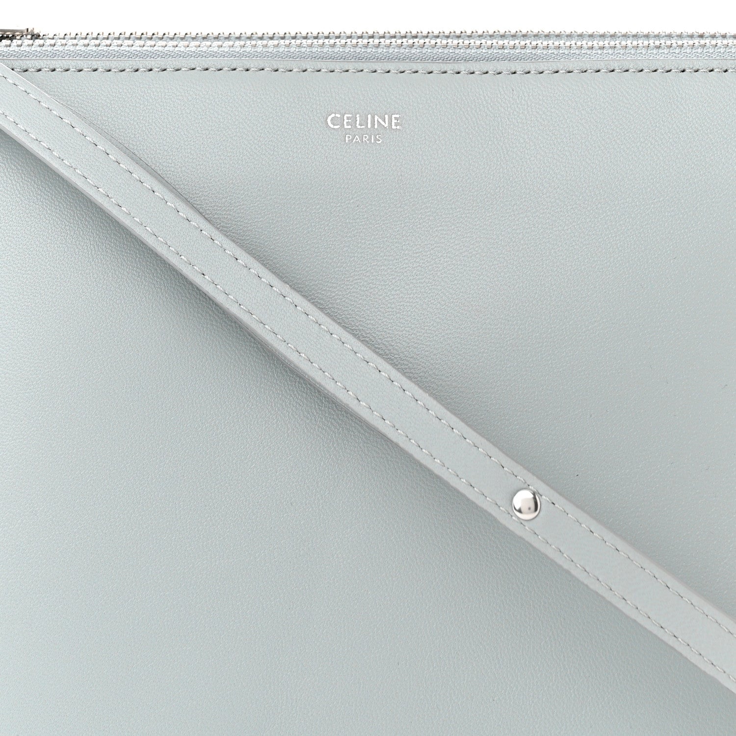 Celine Lambskin Large Trio Crossbody Bag Mineral 8 of 11
