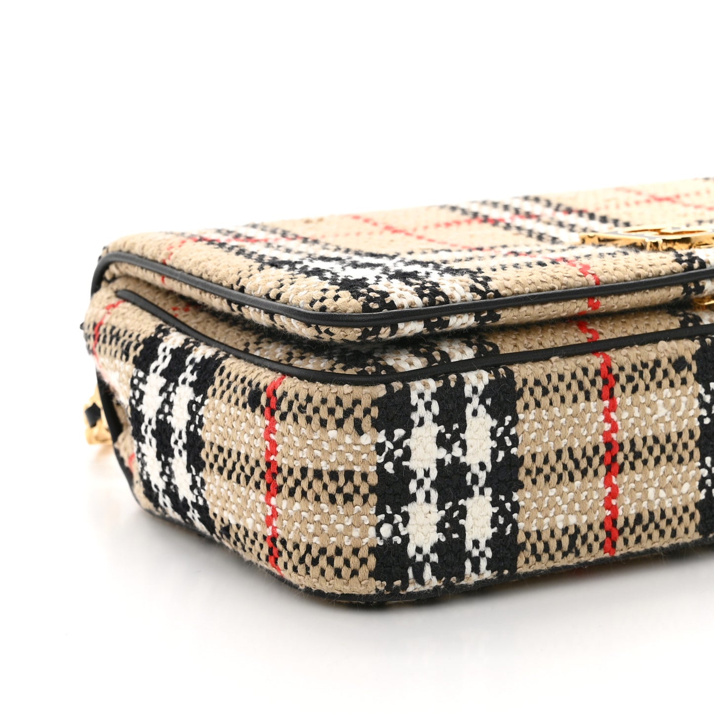 Calfskin Boucle Check Small Lola Chain Bag