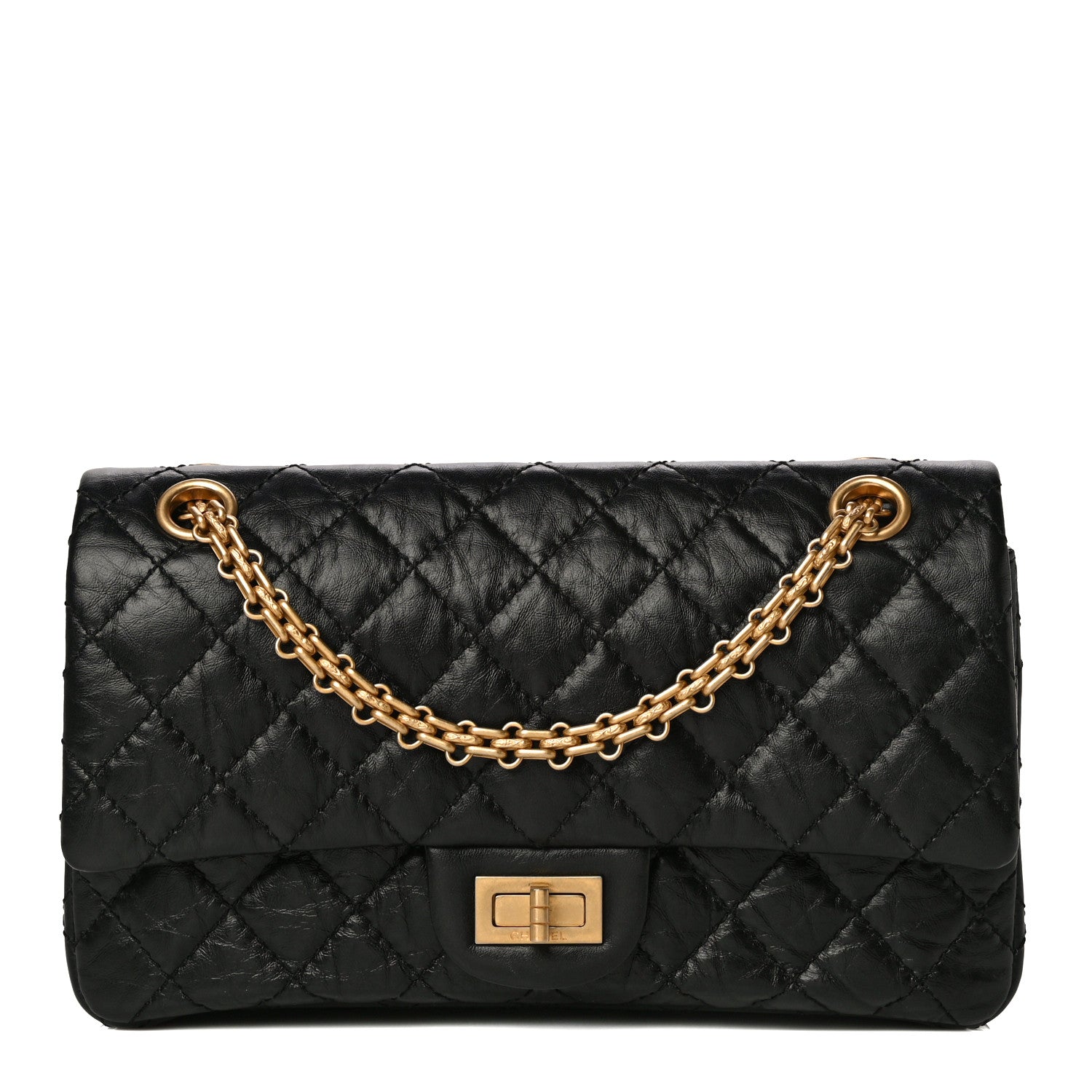 Chanel Aged Calfskin Quilted 2.55 Reissue 225 Flap Black 1 of 13