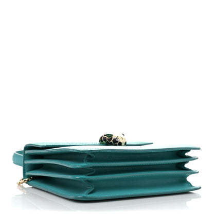 Bulgari Calfskin Galuchat Serpenti Forever Crossbody Green 4 of 10