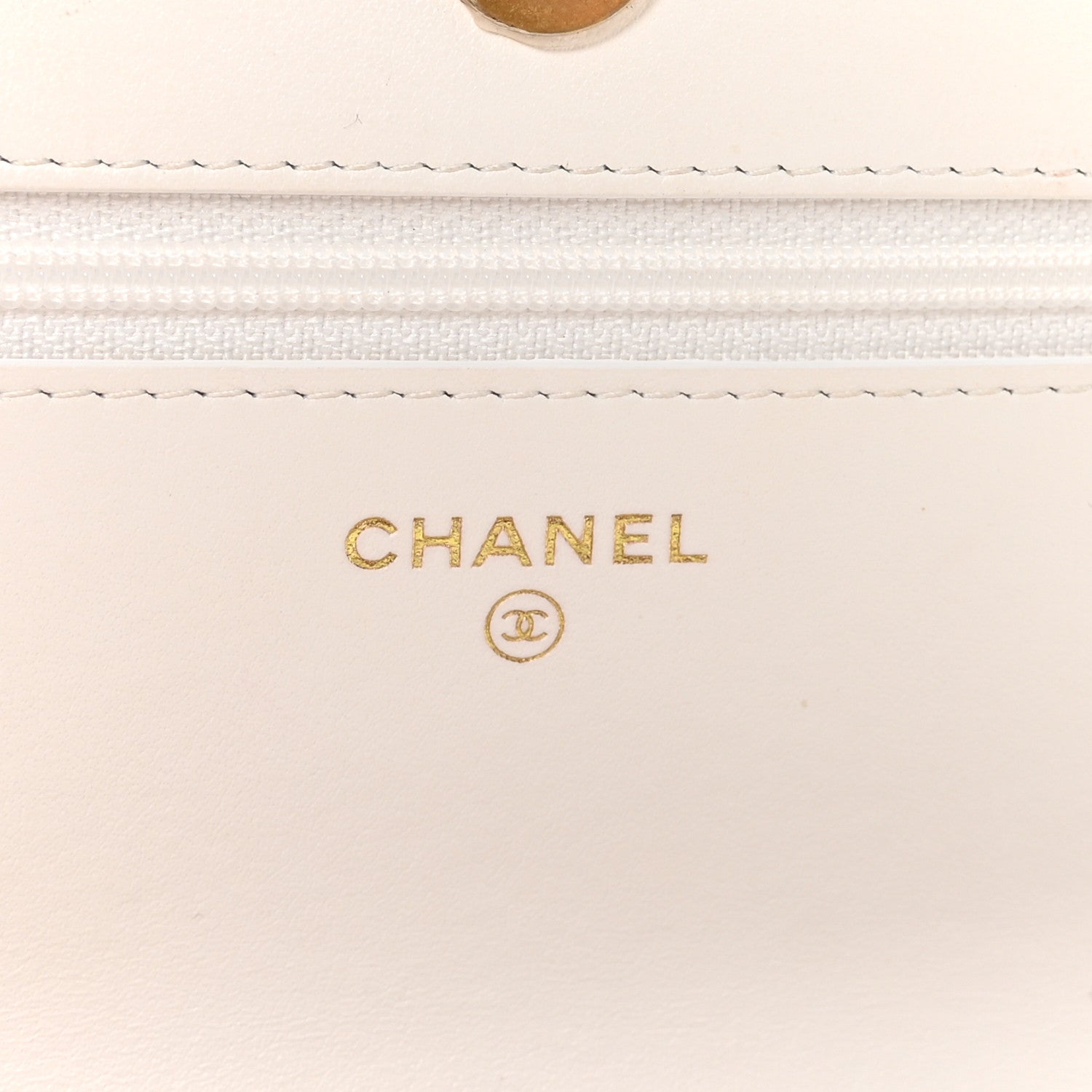 Chanel Shiny Crumpled Calfskin Quilted Chanel 19 Wallet On Chain WOC White 6 of 11