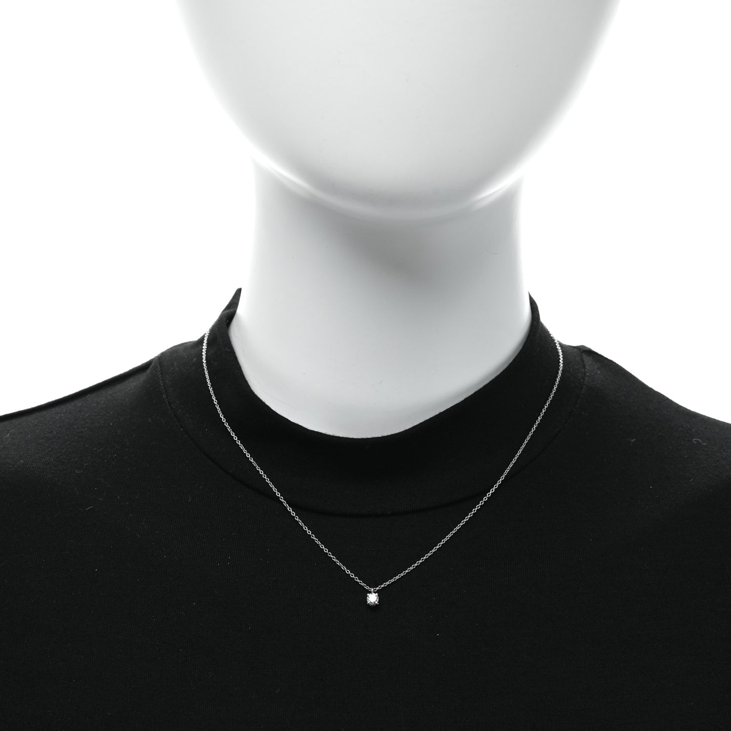 Platinum Diamond .17ct Solitaire Pendant Necklace