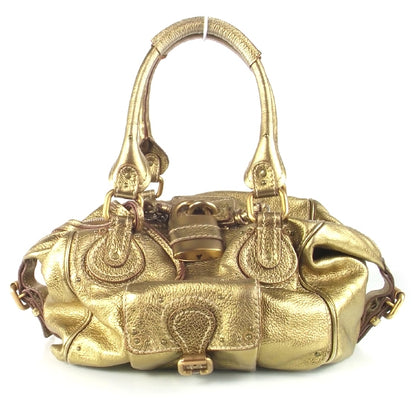 Chloe Leather Paddington Front Pocket Tote Gold 1 of 10