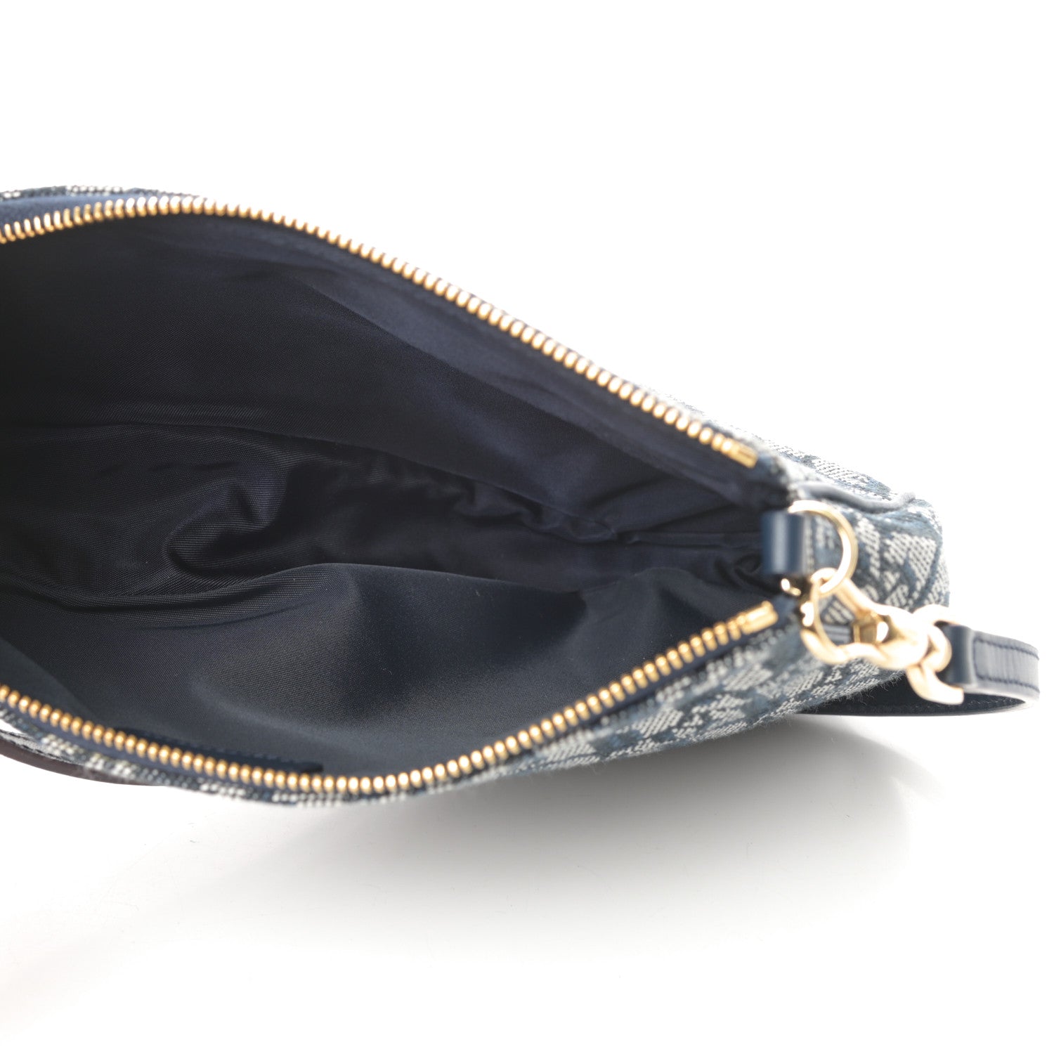 Christian Dior Monogram Mini Saddle Pochette Navy 5 of 10