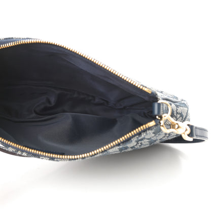 Christian Dior Monogram Mini Saddle Pochette Navy 5 of 10