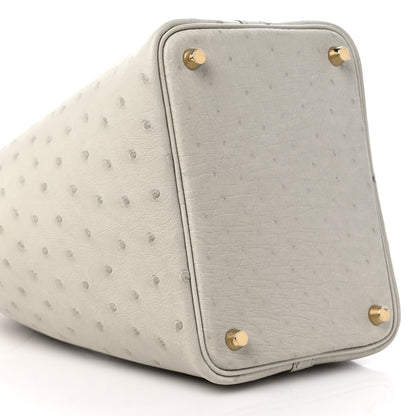 Hermes Ostrich Picotin Lock 18 Gris Perle 8 of 9