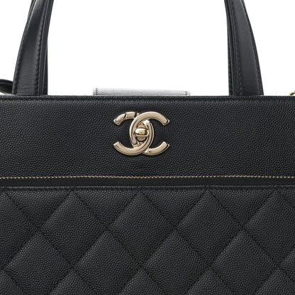 Chanel Caviar Quilted Large Business Affinity Shopping Bag Black 8 of 12