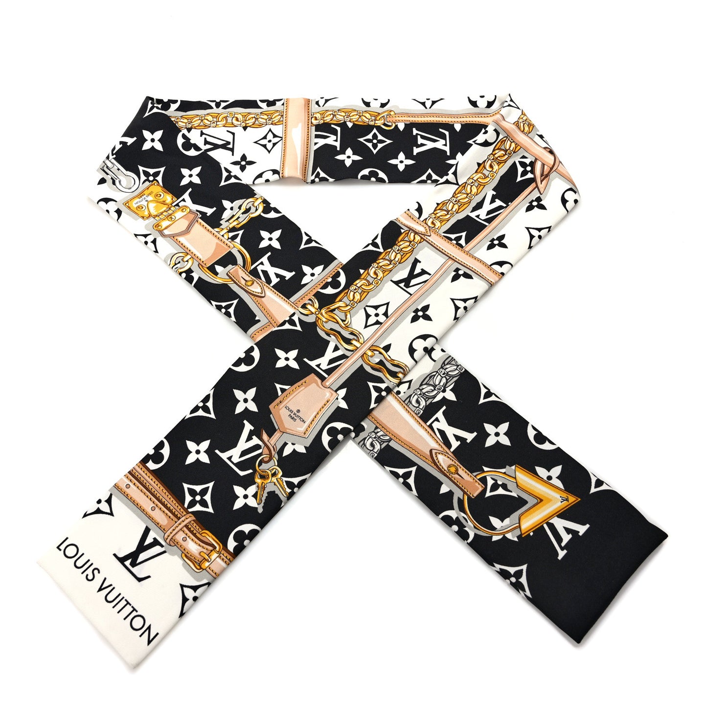 Silk Monogram Confidential Bandeau Black