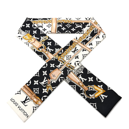Louis Vuitton Silk Monogram Confidential Bandeau Black 1 of 4