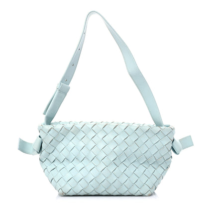 Bottega Veneta Nappa Intrecciato Tie Shoulder Bag Blue 1 of 18