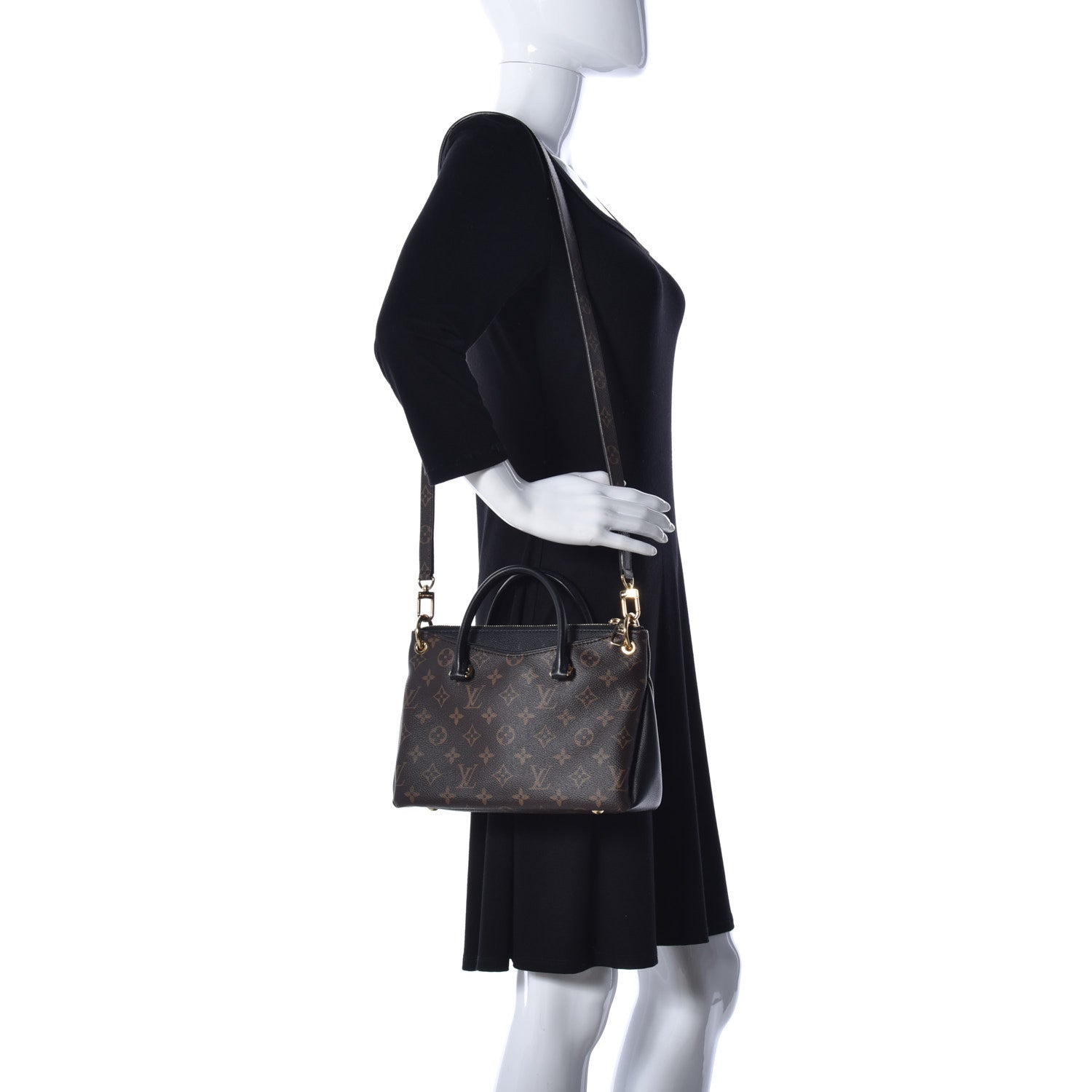Louis Vuitton Monogram Pallas Full BB Black 2 of 10