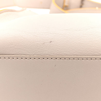 Fendi Vitello Seta Burro Medium Peekaboo Iconic Satchel Grigio Polvere Mattone 11 of 11