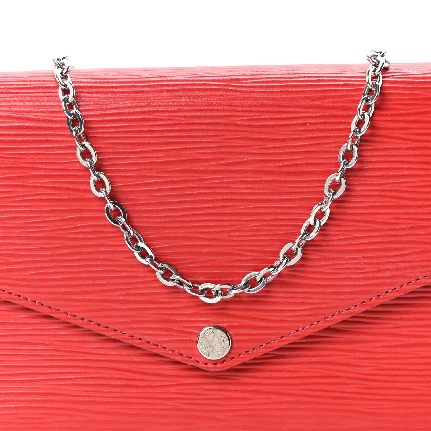 Louis Vuitton Epi Pochette Felicie Coquelicot 9 of 11
