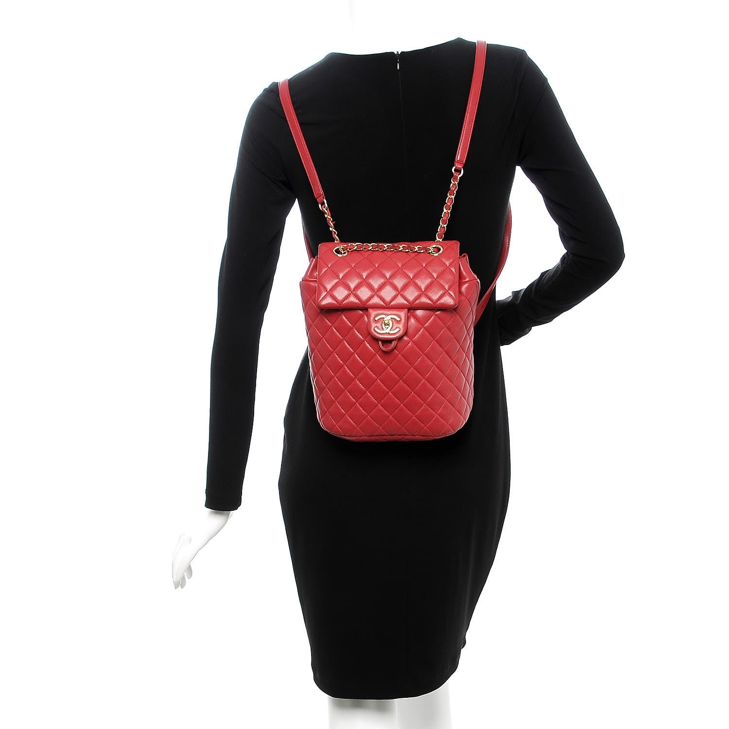 Chanel Lambskin Quilted Small Urban Spirit Backpack Dark Pink 2 of 14