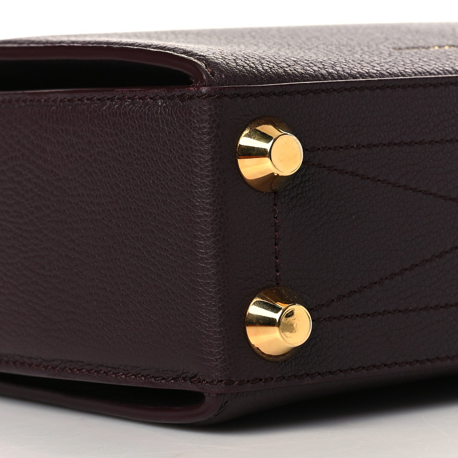 Alexander McQueen Fine Grain Goatskin Box Shoulder Bag 19 Bordeaux 9 of 10
