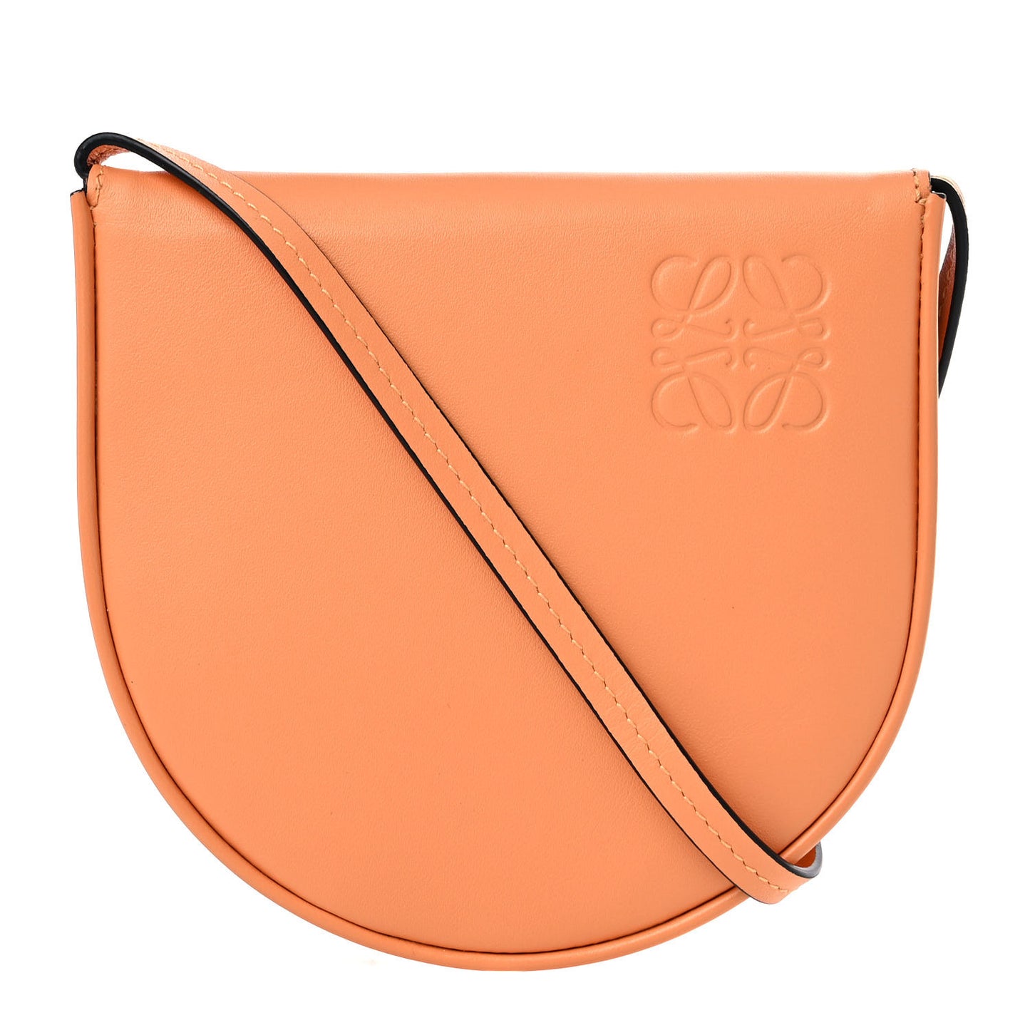 Soft Calfskin Small Heel Bag Apricot