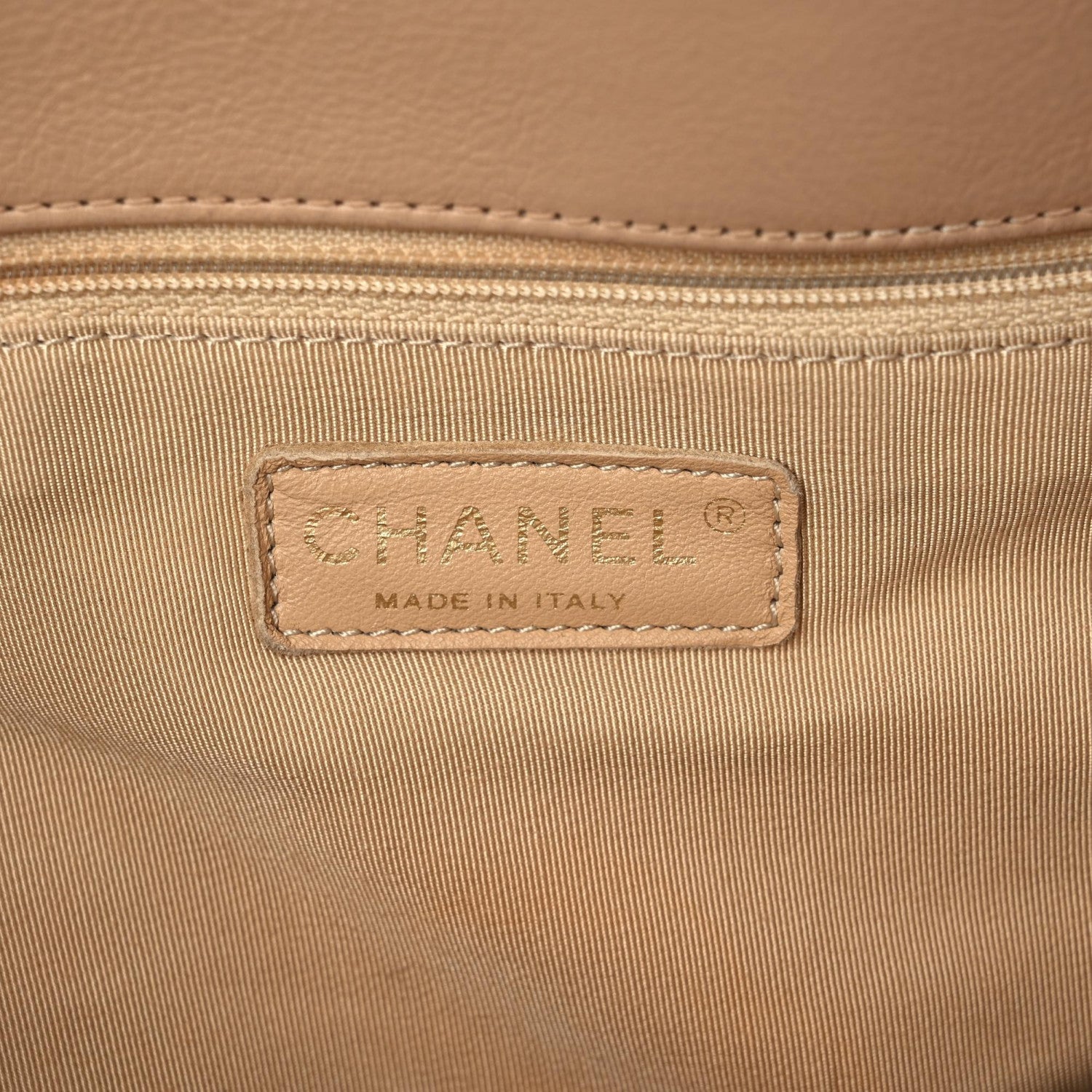 Chanel Calfskin Quilted Small CrownTote Beige 5 of 14