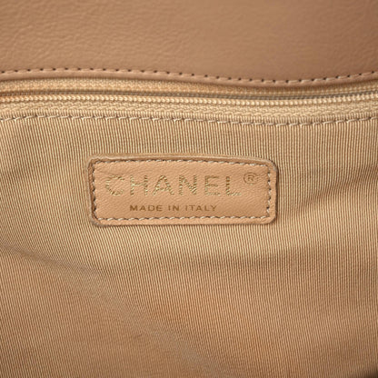 Chanel Calfskin Quilted Small CrownTote Beige 5 of 14
