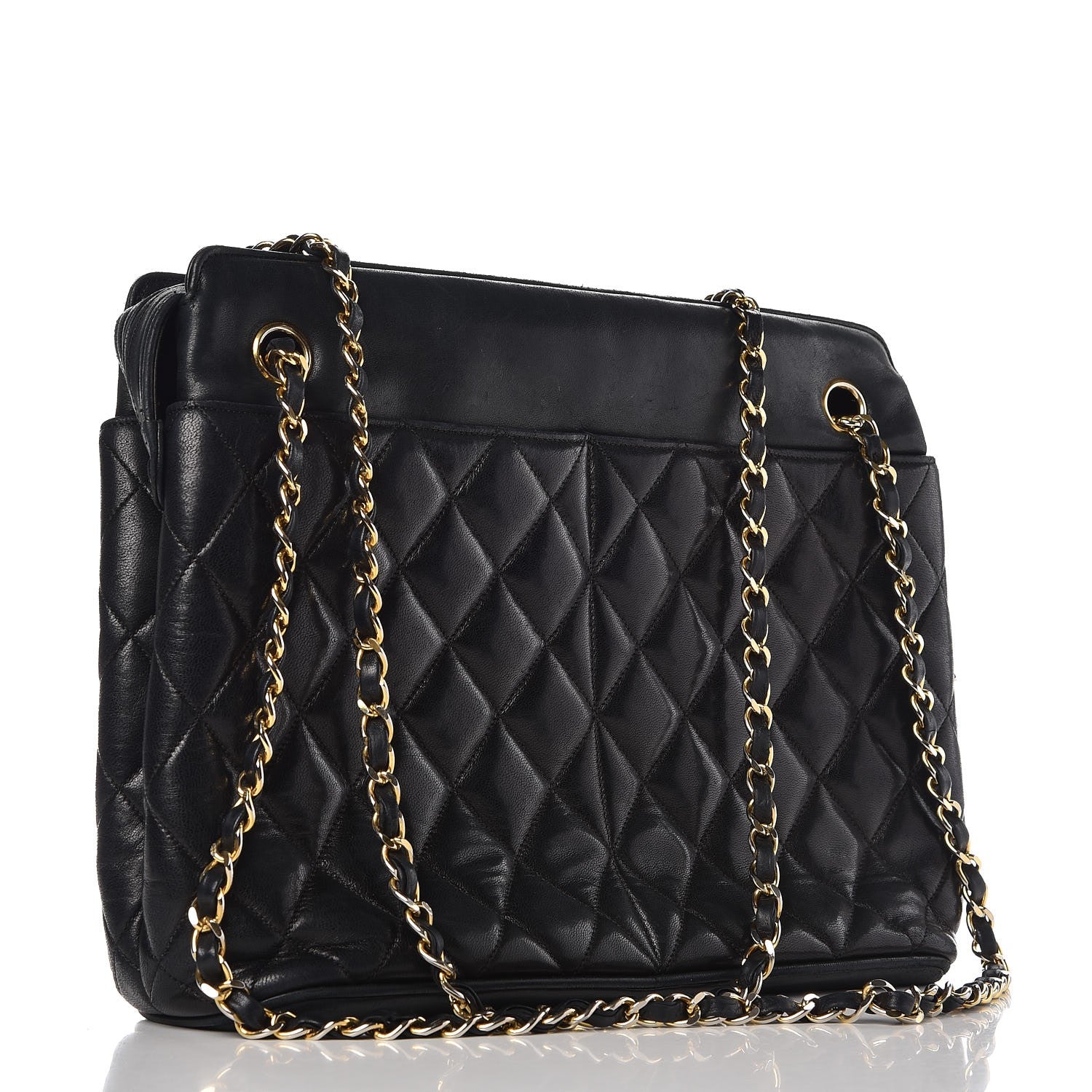 Chanel Lambskin Quilted Shoulder Bag Black 3 of 9