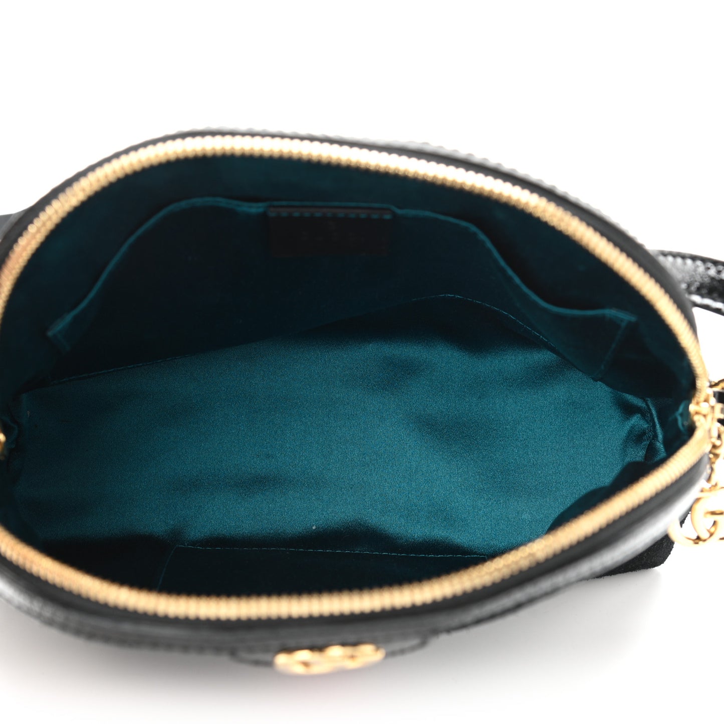 Suede Patent Web GG Small Ophidia Dome Shoulder Bag Black