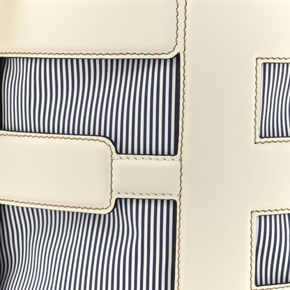 Fendi Nylon Vitello King Logo Step Out Bucket Bag White Rice Mirto 8 of 10
