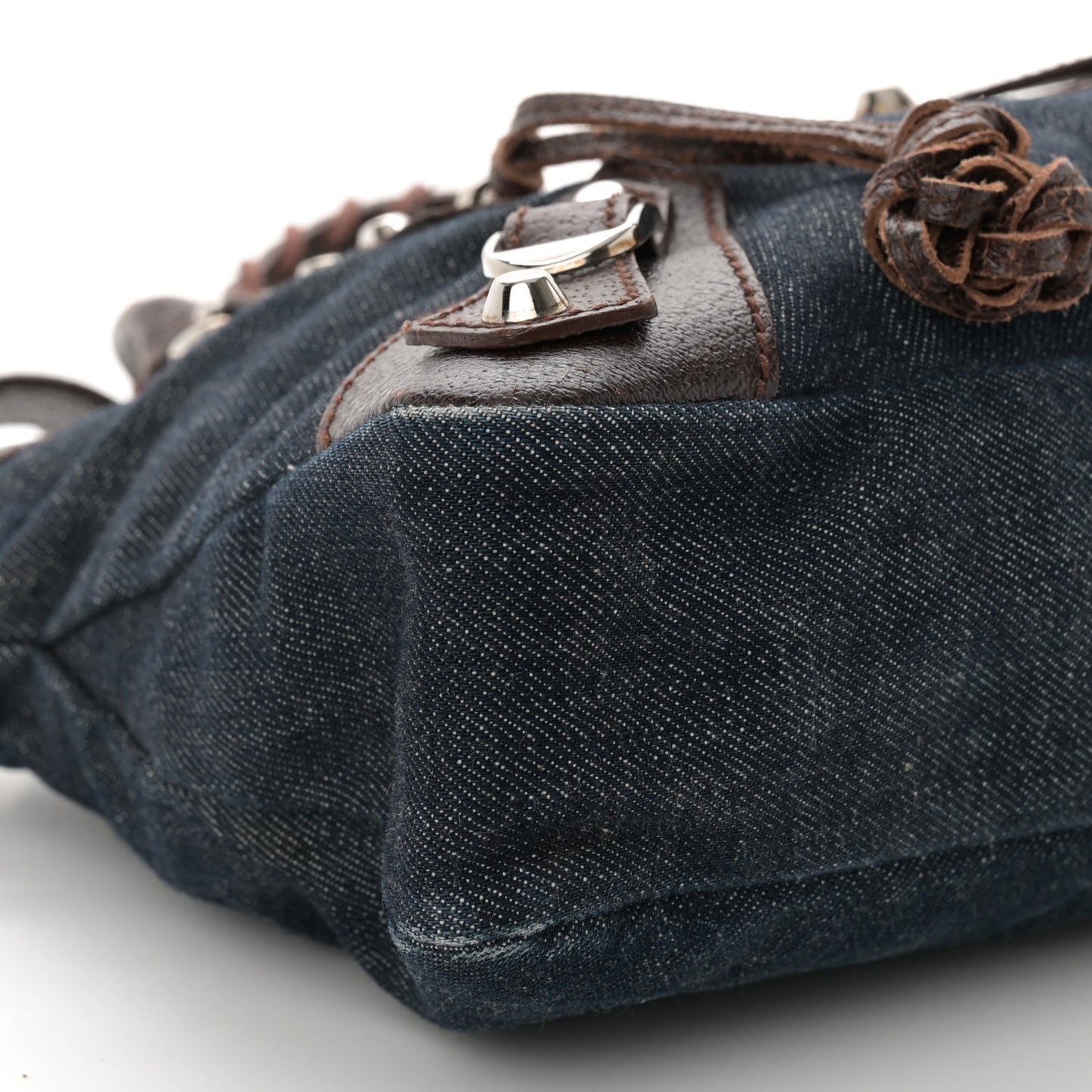 Denim Pigskin Classic Silver Hardware First Chocolate