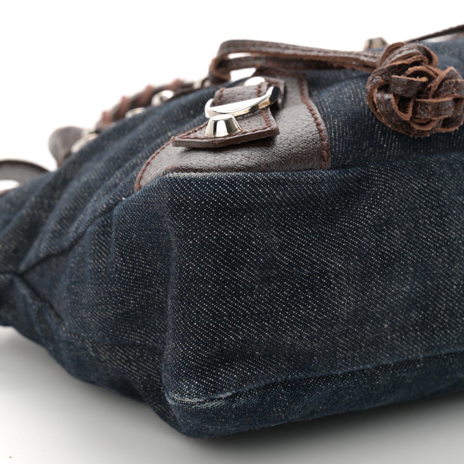 Balenciaga Denim Pigskin Classic Silver Hardware First Chocolate 9 of 12