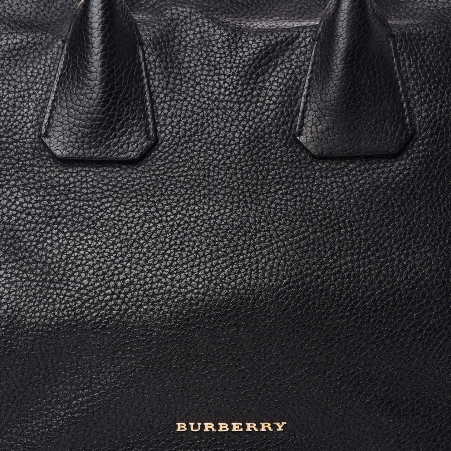 London Grainy Calfskin Medium Greenwood Bowling Bag Black