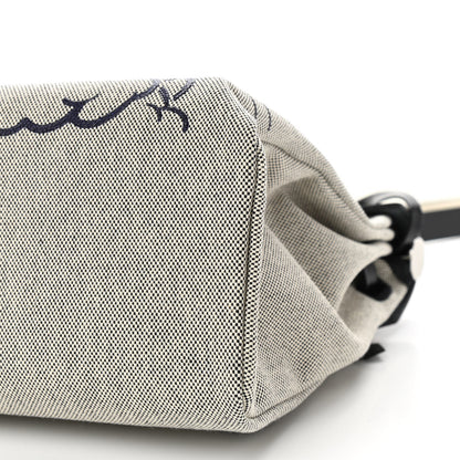 Hermes Vache Hunter Toile H Pegase Pop Herbag Zip Retourne 31 PM Bleu Indigo Ecru Black 10 of 10