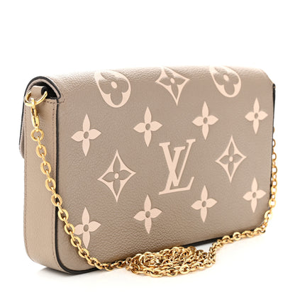 Louis Vuitton Empreinte Monogram Giant Felicie Pochette Tourterelle Creme 3 of 9
