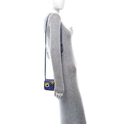 Fendi Nappa Rabbit Fox Fur Micro Buggie Baguette Cassis Giallo Multicolor 2 of 10