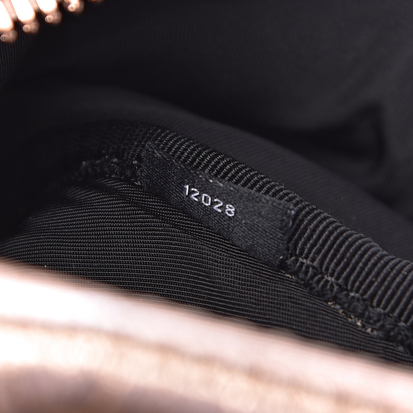 Metallic Pebbled Lambskin Rockie Rose Gold Hardware