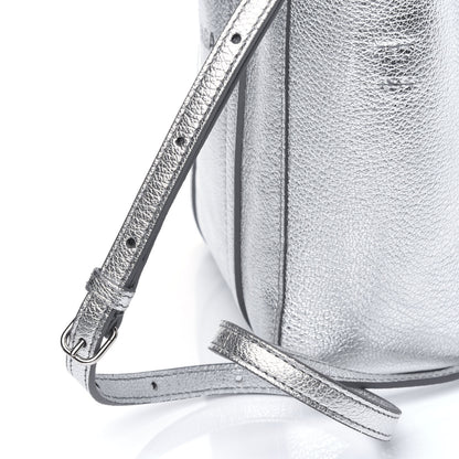 Balenciaga Metallic Goatskin Logo XXS Everyday Tote Argent Black 16 of 16