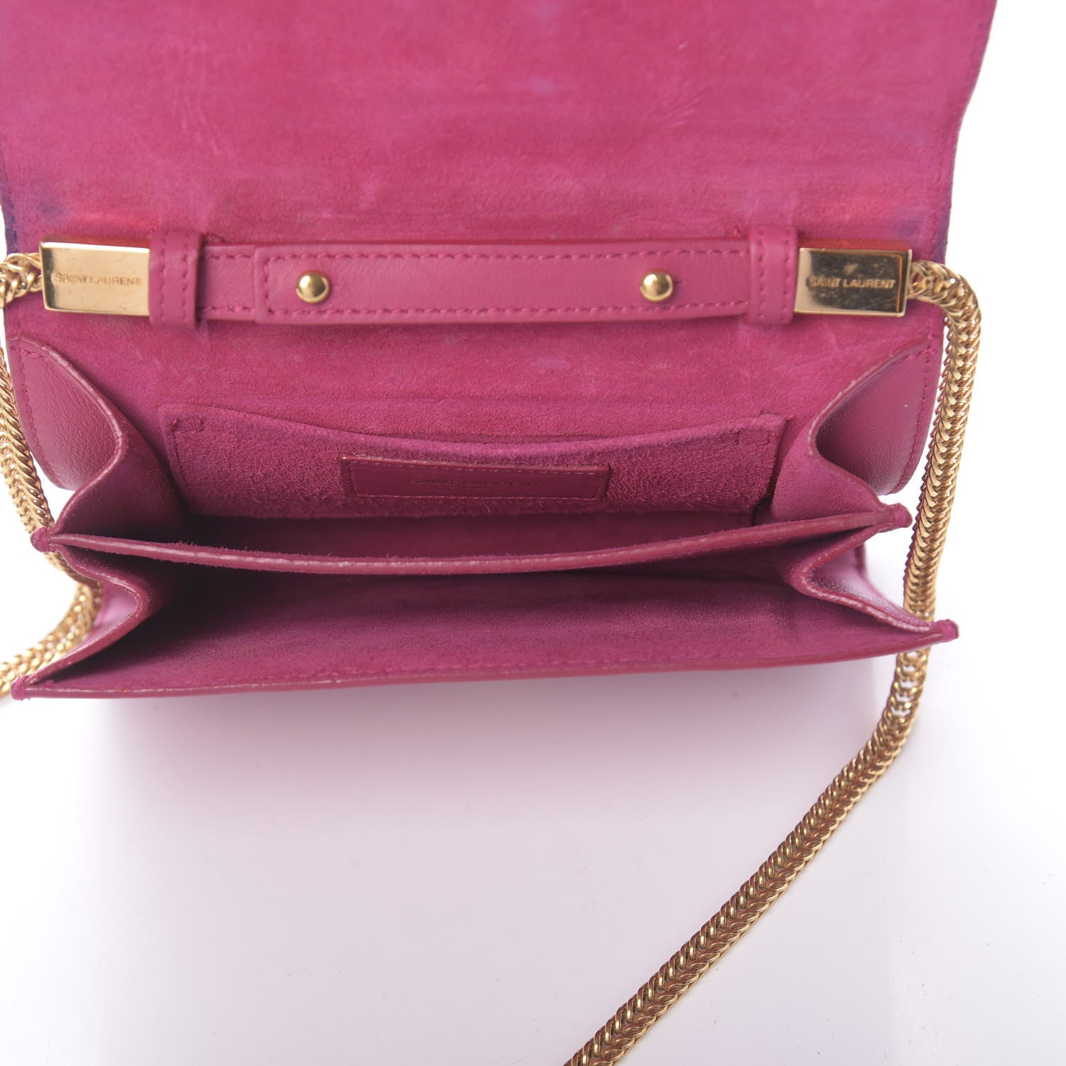 Saint Laurent Calfskin Small Classic Y Satchel Fuchsia 4 of 14