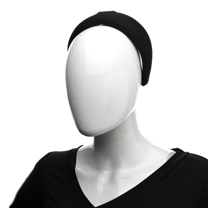 Prada Re-Nylon Metal Triangle Logo Headband Black 2 of 7