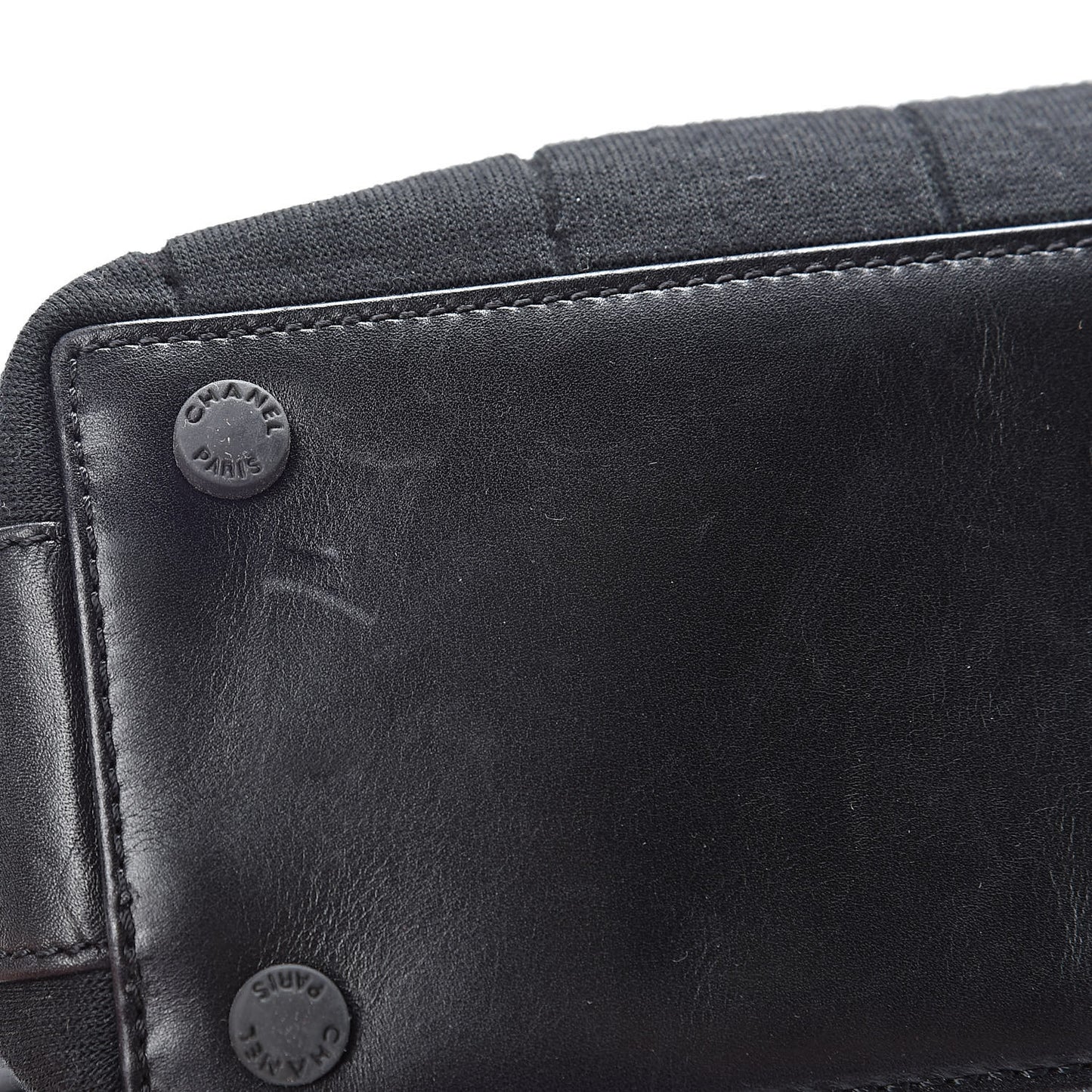 Jersey Quilted Chocolate Bar Shoulder Bag Black