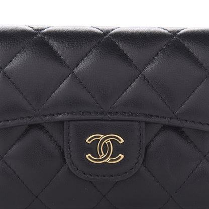 Chanel Lambskin Quilted Flap Card Holder Black 9 of 11