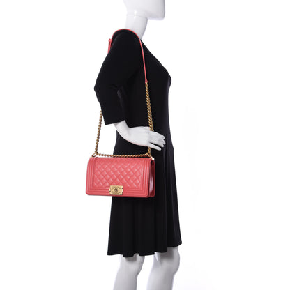 Chanel Caviar Quilted Medium Boy Flap Pink 2 of 9