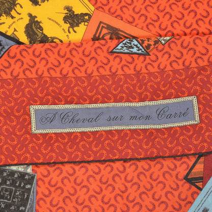 Hermes Cashmere Silk A Cheval Sur Mon Carre Shawl 140 5 of 5