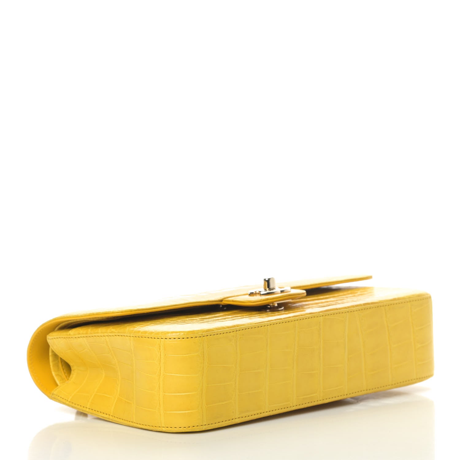 Chanel Alligator Medium Double Flap Yellow 3 of 4