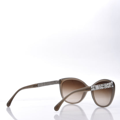 Chanel Crystal Baguette Cat Eye Sunglasses 5309-B Brown 4 of 8