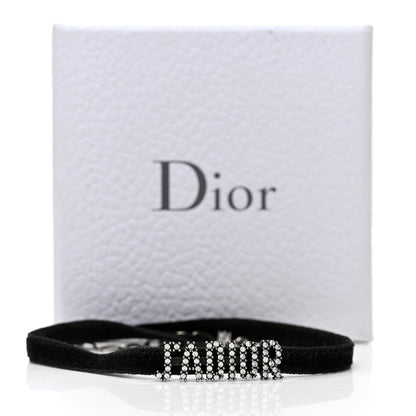 Christian Dior Velvet Crystal J’Adior Choker Necklace Black 5 of 5