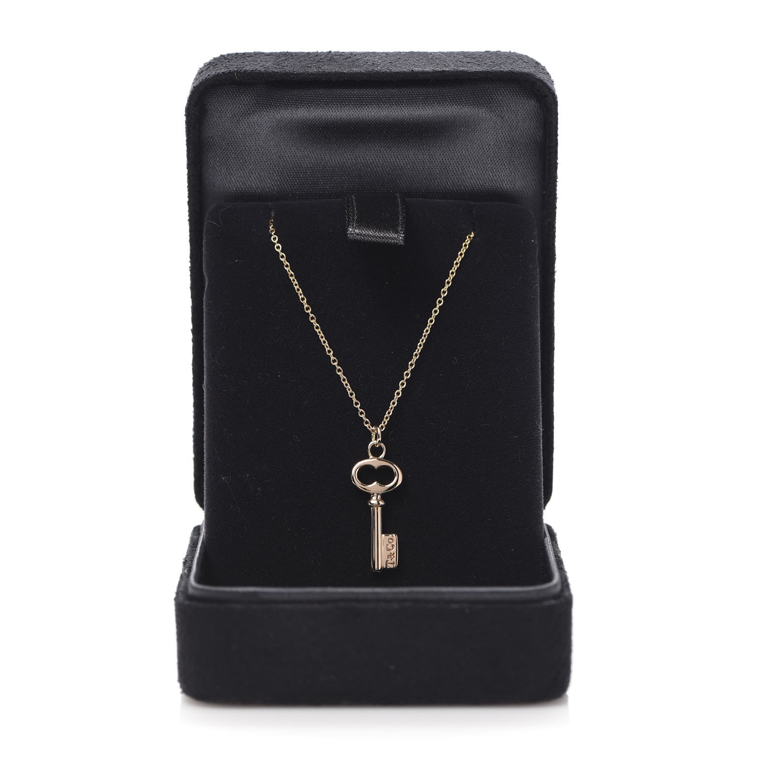 Tiffany 18K Rose Gold Mini Key Pendant Necklace 6 of 6