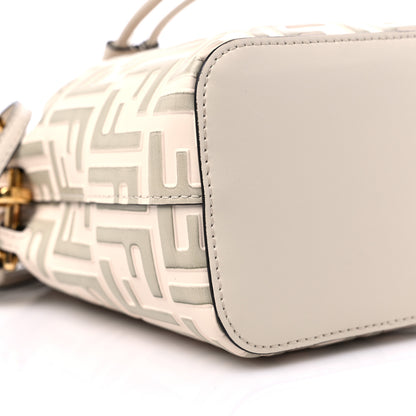 Fendi Vitello Liberty F is Fendi Bi-Color FF 1974 Embossed Mini Mon Tresor Bucket Bag Camelia Mandorlo 8 of 11